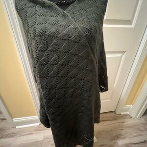 Dillards Dark Gray Knit Shawl/Wrap